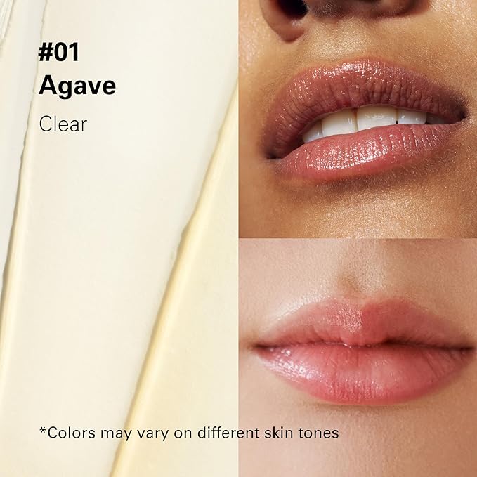 Melixir Vegan Lip Butter #01 Agave(Clear), Hydrating Tinted Lip Balm Stick, Bee-Free, Petrolatum-Free, Plant-Based With Shea Butter, Nourishing Care for Dry, Chapped Lips, Natural Finish-Velvo Beauty