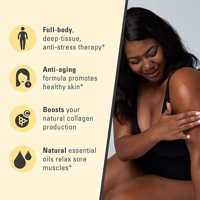 Ylang Ylang + Ginger Lymphatic Drainage Massage Oil – with Collagen & Stem Cells for Circulation, Detox & Cellulite Removal – Body Oil for Muscle Relief, Skin Firming & Relaxation – 8oz by M3 Naturals-Velvo Beauty