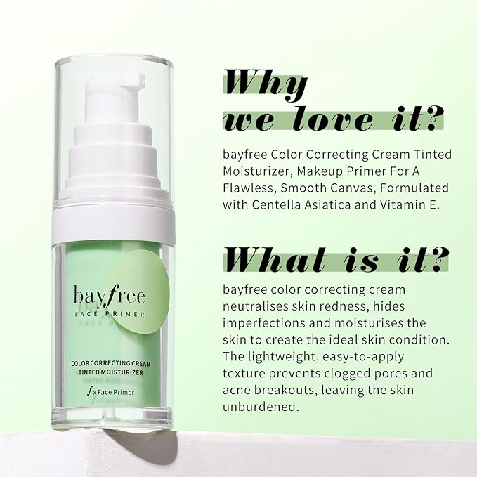 Color Correcting Cream Tinted Moisturizer, Makeup Primer for A Flawless, Smooth Canvas, Formulated with Centella Asiatica and Vitamin E-Velvo Beauty