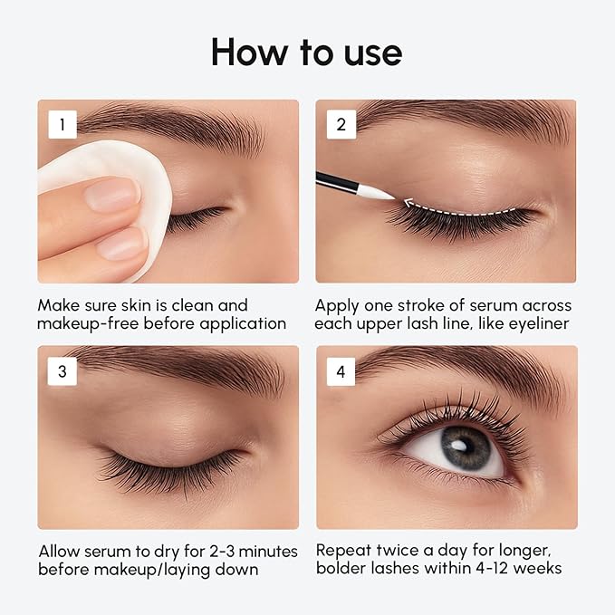 MAREE Eyelash Serum To Grow Lashes & Brows - Eye Lash Serum for Eyelash Growth Without Prostaglandin - Rapid Enhancing Lash Growth Eyebrow Boost Oil - Sérum De Pestañas Suero Para Pestañas Crecimiento-Velvo Beauty