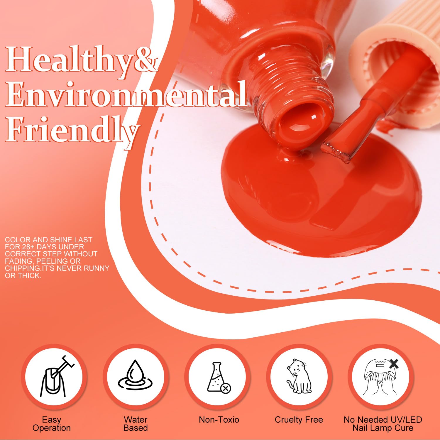 Major Dijit Quick Dry Nail Polish Pumpkin Orange Summer Nail Lacquer for Nail Art Cruelty-Free Regular Nail Polish 0.41 fl oz.-Velvo Beauty