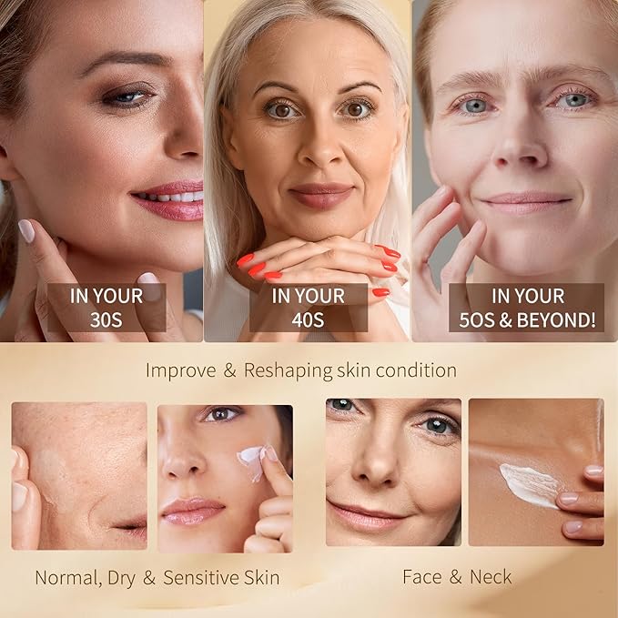 Tighten and Lift Neck Cream, Deep Hydration Neck Firming Cream with Retinol, Collagen & Honey Anti-Aging & Wrinkle Moisturizer for Face, Neck & Décolleté Women & Men 1.7 Fl Oz-Velvo Beauty