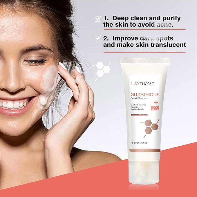 Glutathione Skincare Set, Complete Skin Care Routine Includes Glutathione Cream, Toner, Face Wash & Glutathione Face Serum, Anti-Aging Skincare Set For Women, Tight, Anti-Aging, Radiant-Velvo Beauty