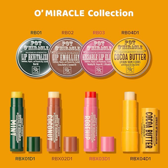 Ruby Kisses Pot O' Miracle Maximum Strength Lip Revitalizer Lip Balm (Mint-6 Pack)-Velvo Beauty