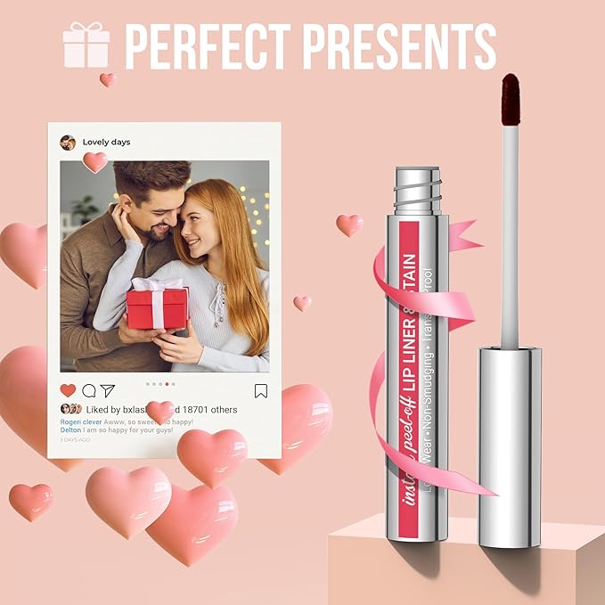 iMethod Lip Stain - Lip Liner Stain, Natural Long Lasting Lip Stain Peel Off, Waterproof Stay On All Day, Transfer-Proof, Highly Pigmented, Instant Color, Mauve-Velvo Beauty