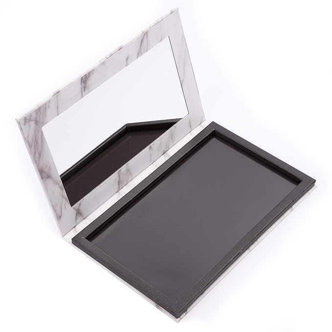 Magnetic Palette Marble Empty Makeup Palette with Mirror for Eyeshadow Lipstick Blush Powder (White)-Velvo Beauty