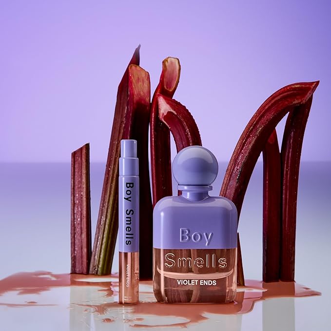 Boy Smells Violet Ends Eau de Parfum Travel Spray – Violet, Rhubarb, Black Tea and Incense Scent – Earthy Powdery Floral Perfume – Body Fragrance – Mini Perfume Spray Bottle – 10ml-Velvo Beauty