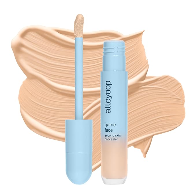 Alleyoop Game Face Concealer Makeup, Lightweight to Medium Buildable Coverage Under Eye Concealer, For Blemishes, Crease-proof and Hydrating with Aloe Stem Cell, Smooth Second Skin Finish - Standout-Velvo Beauty