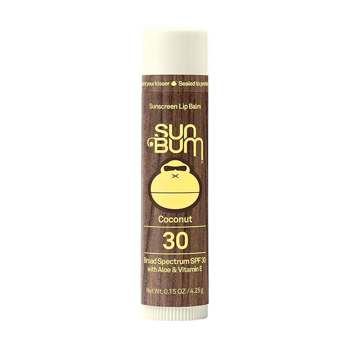 Sun Bum SPF 30 Sunscreen Lip Balm | Vegan and Cruelty Free Broad Spectrum UVA/UVB Lip Care with Aloe and Vitamin E for Moisturized Lips | Coconut Flavor |.15 oz-Velvo Beauty