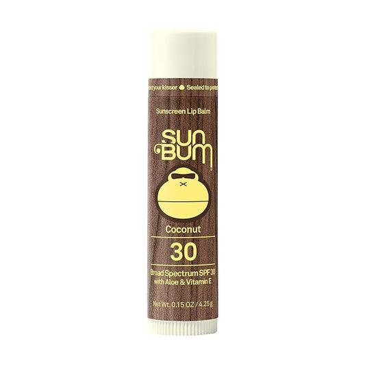 Sun Bum SPF 30 Sunscreen Lip Balm | Vegan and Cruelty Free Broad Spectrum UVA/UVB Lip Care with Aloe and Vitamin E for Moisturized Lips | Coconut Flavor |.15 oz-Velvo Beauty