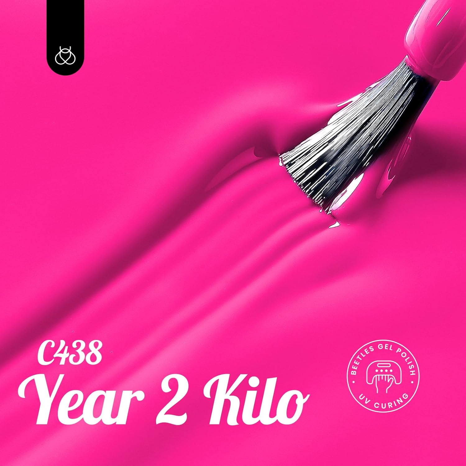 Beetles Pink Gel Nail Polish - Year 2 Kilo 15ML Gel Polish, 1 Pcs Hot Pink Colors, Soak off UV LED Lamp Nail Art Manicure Salon DIY Nail Design for Girls-Velvo Beauty