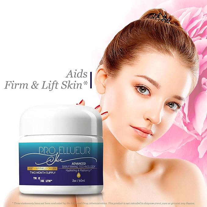 Pro Ellueur Skin Cream - Anti-Wrinkle Cream - Two Month Supply - Advanced Skin Firming Technology to Help Reduce Signs of Aging - Lift, Firm, Tighten - Lasting Hydration - Non-Greasy Formula-Velvo Beauty