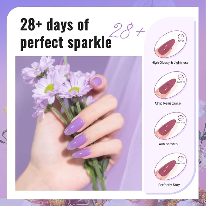 JEWHITENY Poly Gel Nail Kit 14 Colors - Yellow Nude Pink Blue Purple Glitter Tones Starter Kit with UV Lamp Base & Top Coat All-in-One Gift for Women Need U V Light Curing-Velvo Beauty