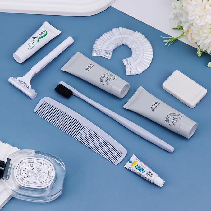 Hygiene Kit, Hygiene Kit Bulk, Individually Packed,The Travel Hygiene Kit Is Fully Equipped, Convenient For Personal Washing, Convenience Kits Suitable For Hotel, Home, Camping, Travel ( Pack-12)-Velvo Beauty