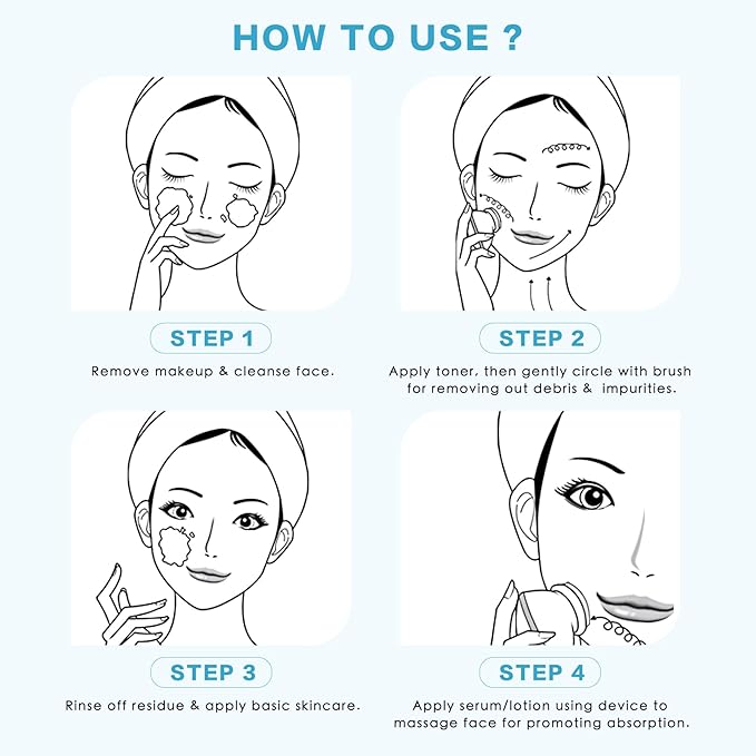 Facial Cleansing Brush, 2 in 1 Vibration & Heating Face Scrubber for Cleansing & Exfoliating Waterproof, Suitable for Sensitive & Acne-Prone Skin, 5 Speed for Deep Facial Cleansing-Velvo Beauty