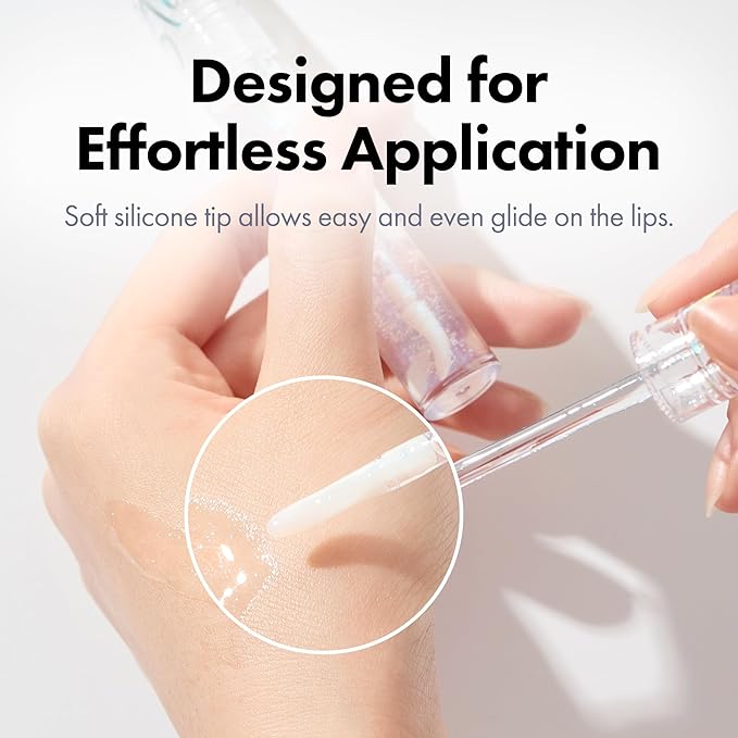 Rouge Star Glossy Lip Oil - Hydrating Lip Gloss - Non-Sticky Shine with Argan Oil & Vitamin - Deep Moisturization & Lip Softening 0.14 oz (Glossy Lip Oil)-Velvo Beauty