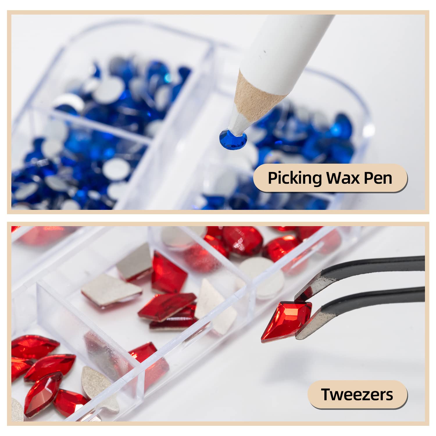 Flatback Crystal Rhinestones - 120 Pcs Multi Shapes Glass Nail Art Decorations for Acrylic Nails DIY Design-Velvo Beauty