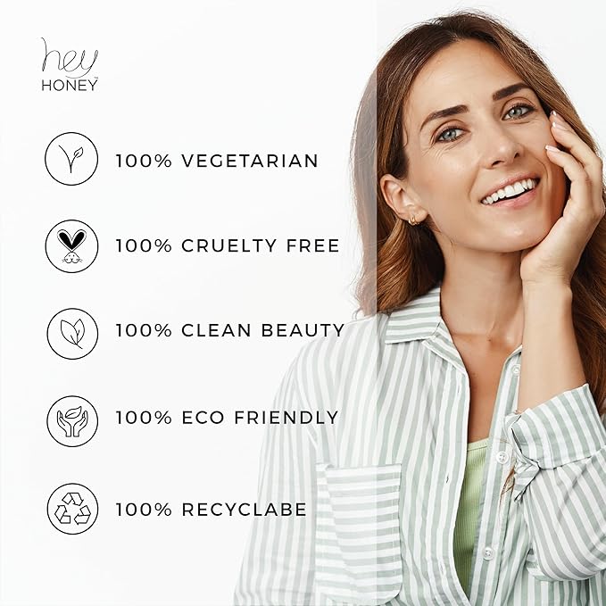 Hey Honey Skincare Relax, Instant Rosacea Treatment & Face Redness Relief - Dermatologically Tested Calming Moisturizer for Sensitive Skin Oil- Free with Honey & Propolis Anti-Aging Benefits | 2.2 Oz-Velvo Beauty