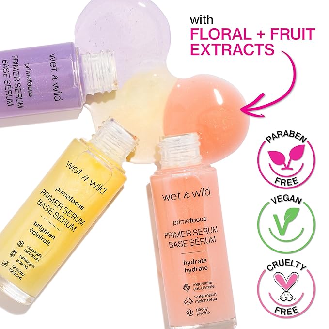 wet n wild Prime Focus Primer Serum for Face, Hydrating for Dry Skin, Makeup Primer Serum-Velvo Beauty
