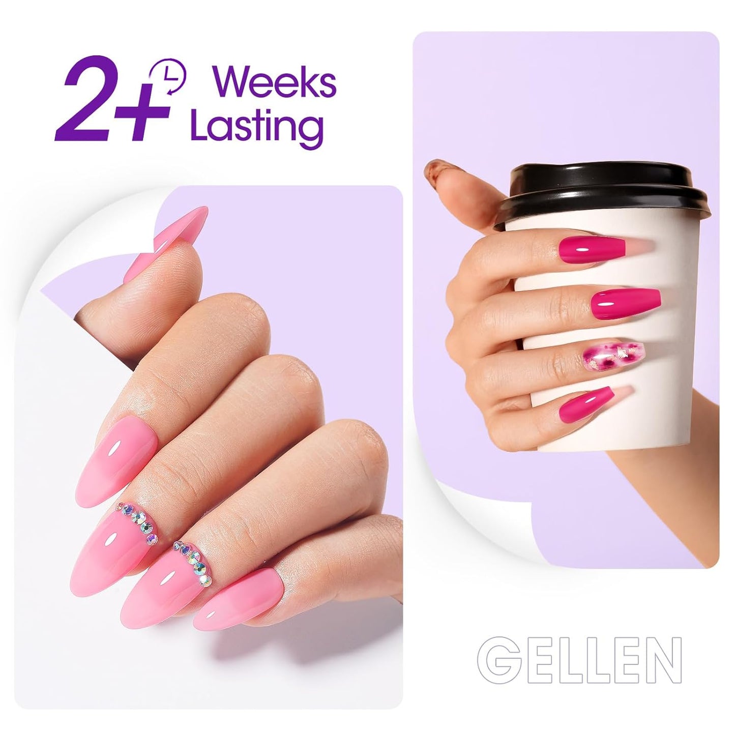 GELLEN Peel Off Base Coat, 18ml Peelable Gel Base Coat for Gel Nail Polish, UV LED Lamp Needed Clear Nail Polish without Soaking for Take off Nail Practice Beginners-Velvo Beauty