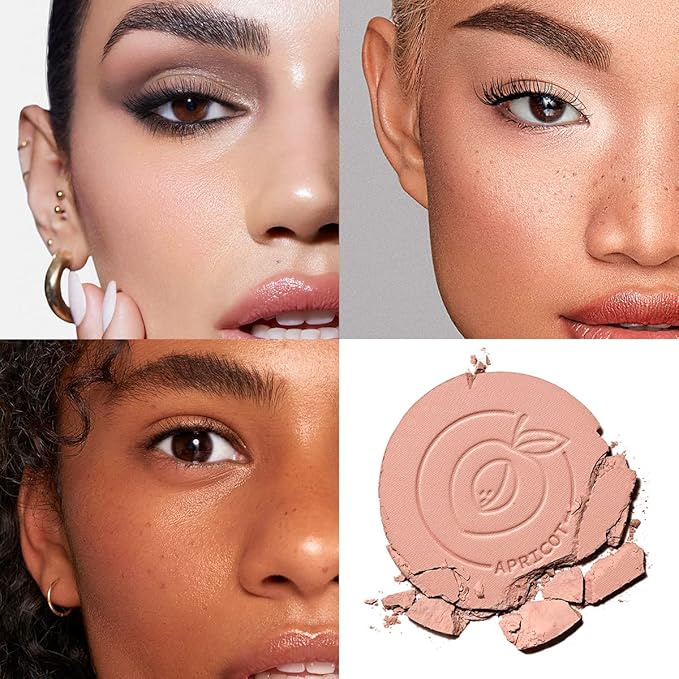 Face Blush, Powder Blush Makeup, Longlasting Highly Pigmented Face makeup, Smooth, Vegan & Cruelty Free, 1 Count, 01 APRICOT-Velvo Beauty