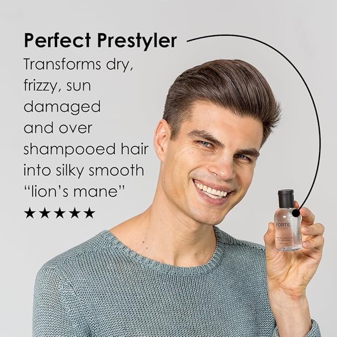 Alex Costa Hydrating Argan Oil Daily Hair Serum by Forte Series Sulfate Free Argan Hair Oil for Men Hair Serum for Dry Damaged Hair, for Styling Hair (75 ml / 2.5 oz)-Velvo Beauty