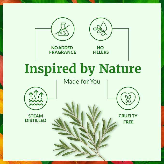 SVA Tea Tree Essential Oil – 4 Fl Oz – 100% Natural Tea Tree Oil - for Diffuser, Hair Care, Face, Skin Care, Aromatherapy, Scalp and Body Massage, Soap and Candle Making – with Dropper-Velvo Beauty