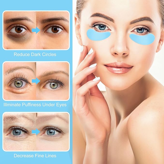 5 Pairs Under Eye Patches Silicone, Colorful Reusable Eye Mask for Dark Circles Puffiness Wrinkles Fine Lines Self Skin Care Stuff Beauty Products Weekend Gifts for Women Teen Girls-Velvo Beauty