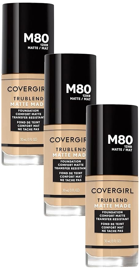 COVERGIRL TruBlend Matte Made Liquid Foundation, Caramel Beige (Pack of 3)-Velvo Beauty