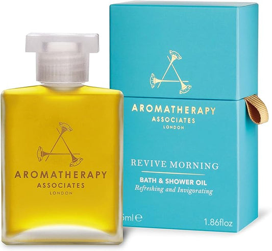 Aromatherapy Associates Revive Morning Bath and Shower Oil – Hydrating Oil with 3 Essential Oils to Refresh Mind, Body, and Spirit (1.86 oz)-Velvo Beauty