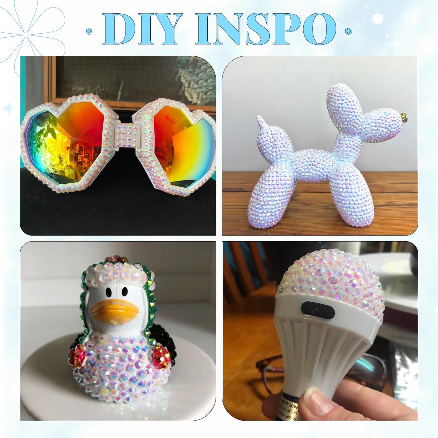 6000Pcs Resin Rhinestones for Bedazzling with 3Pcs B7000 Jewelry Glue, 1 Box Transparent AB Flatback Rhinestones for Crafting Crafts DIY, Crystals Gems for Clothing Shoes Tumblers Nail Art Makeup-Velvo Beauty