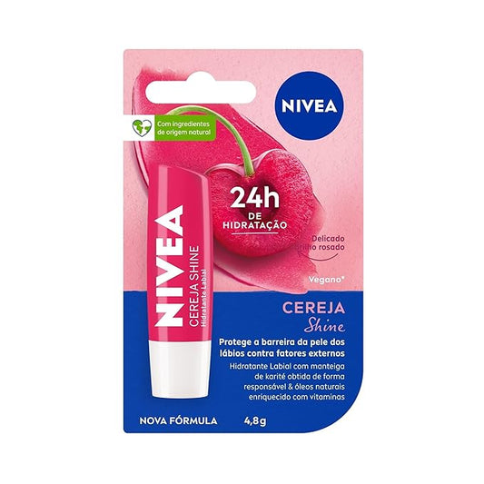 NIVEA Cherry Shine Lip Moisturizer Deep Hydration 4, 8g, Nivea, Cherry-Velvo Beauty
