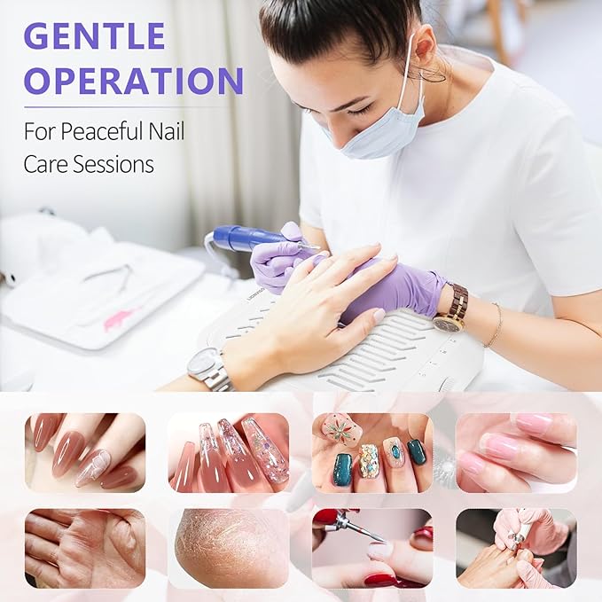 LIONVISON Nail Dust Collector for Salons: Vacuum Fan Dust Suction Machine for Beginners DIY - Manicure Pedicure Tool with Reusable Filter for Home-Velvo Beauty