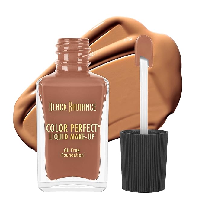 Black Radiance Color Perfect Liquid Full Coverage Foundation Makeup, Mocha Honey, 1 Ounce-Velvo Beauty