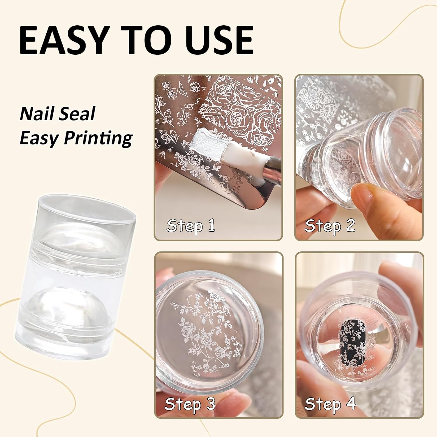 Nail Art Stamping Kit - 26 Color Gels with 5 Stainless Steel Plates, Dual-Ended Silicone Stamper & Scraper - DIY Nail Design Set for Beginners and Pros-Velvo Beauty