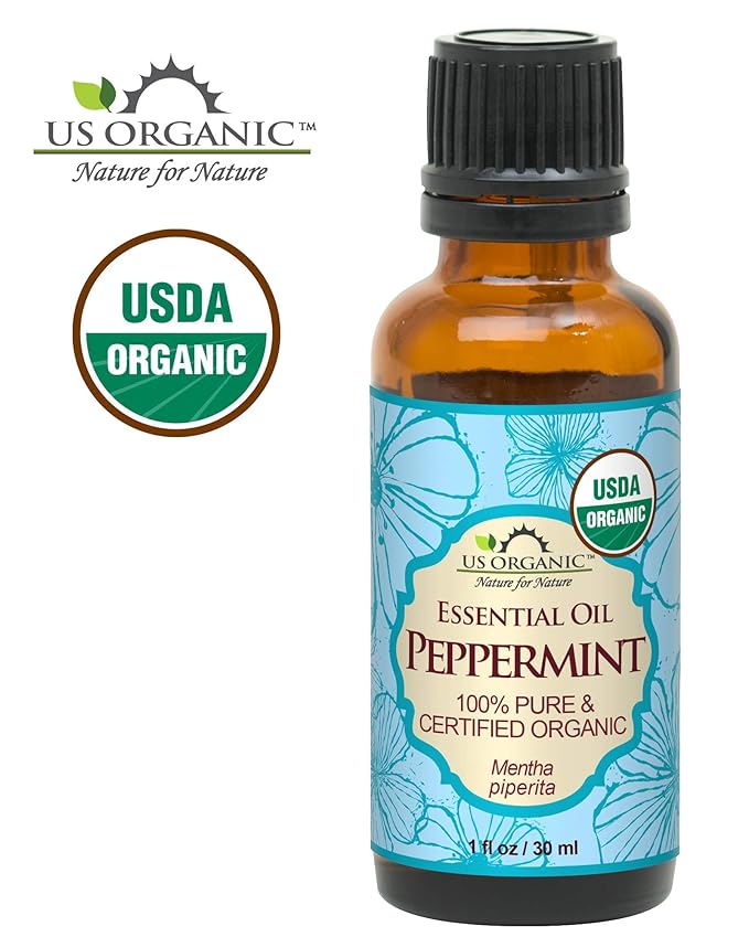US Organic 100% Pure Peppermint Essential Oil - USDA Certified Organic - 30 ml - w/Improved caps and droppers (More Size Variations Available)-Velvo Beauty