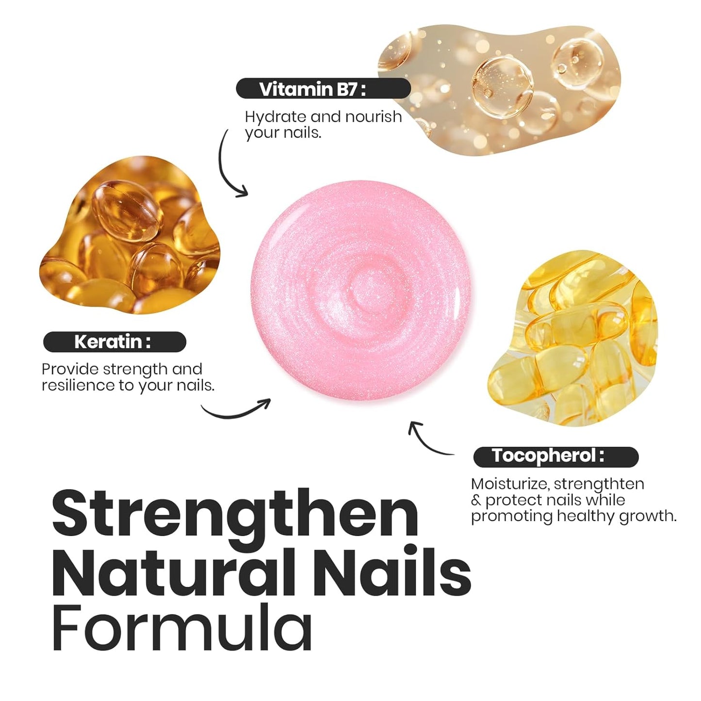 Beetles Nail Polish Set, 6 Colors Pearl Nail Polish Kit Pastel Pearl Shimmer Pink Orange Blue Green Dreamy Swirl Quick Dry Fingernail Polish Gifts for Women Salon DIY Manicure Kit-Velvo Beauty