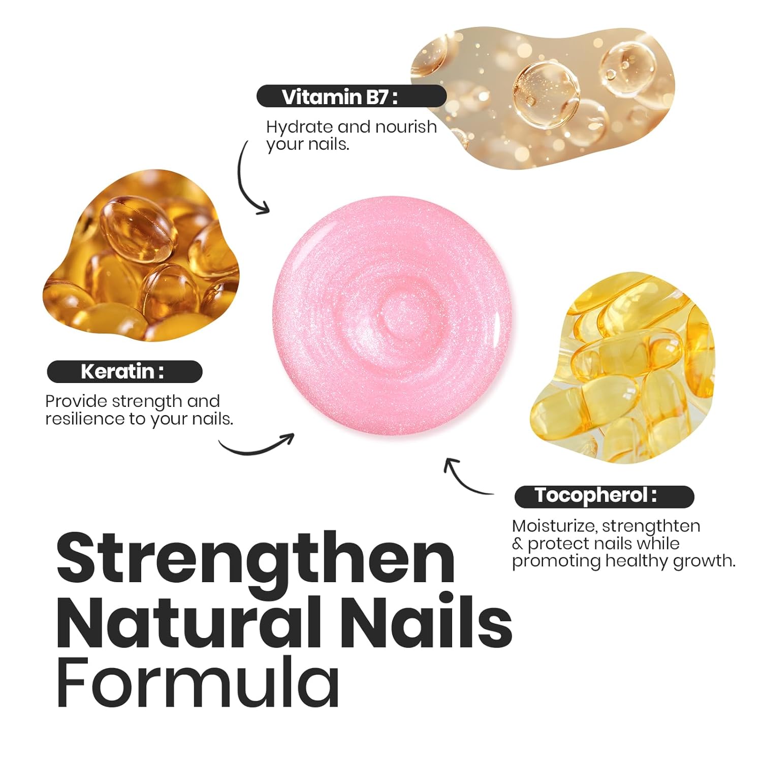 Beetles Nail Polish Set, 6 Colors Pearl Nail Polish Kit Pastel Pearl Shimmer Pink Orange Blue Green Dreamy Swirl Quick Dry Fingernail Polish Gifts for Women Salon DIY Manicure Kit-Velvo Beauty