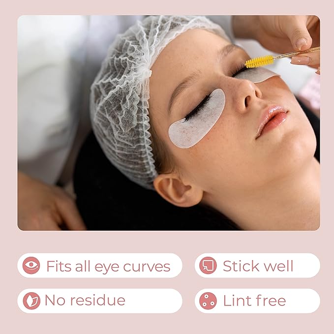 50 Pairs Under Eye Pads, Hydrogel Eye Patches for Eyelash Extension, Lash Gel Pad, Eyelash Extension Gel Patches, DIY False Eyelash Makeup Eye Gel Pad, Fit Most Eye Shape Stick Well-Velvo Beauty