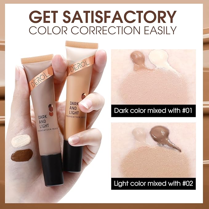 Light Cream Foundation Mixing Pigment for Adjusting Shade and Color Corrector, Blends Easily, Light Cream Color Corrector for Adjusted to Lighten Various Foundation Colors (Light Cream)-Velvo Beauty