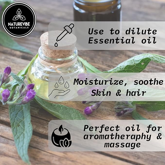 Naturevibe Botanicals Comfrey Oil 32 Ounces | 100% Pure and Natural | Great for Skin Care and Hair Care-Velvo Beauty