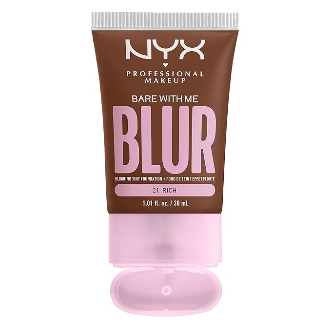 NYX PROFESSIONAL MAKEUP Bare With Me Blur Skin Tint Foundation Make Up with Matcha, Glycerin & Niacinamide - Rich-Velvo Beauty