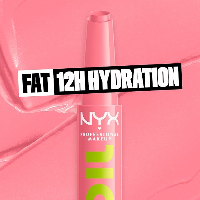 NYX PROFESSIONAL MAKEUP Fat Oil Slick Click, Lightweight, Buildable, Pigmented Vegan Lip Balm - Clout-Velvo Beauty