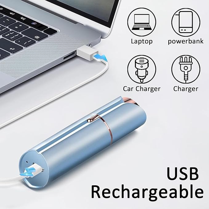 Facial Hair Removal for Women, Face Razors for Women's Electric, Rechargeable Women Mustache Remover with 3 Replacement Heads-Velvo Beauty