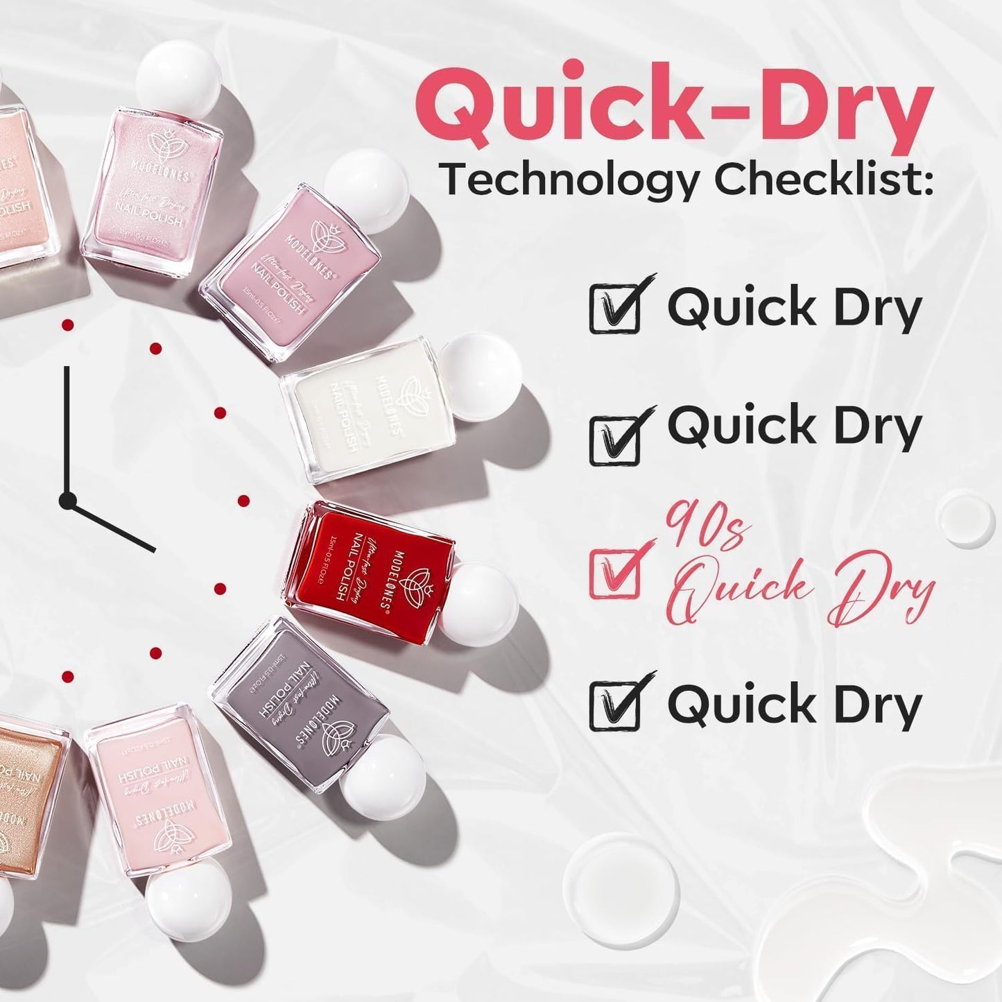 modelones Milky White Nail Polish, 15 ml Jelly Milky White Sheer Clear Nail Polish, Quick Dry Nail Lacquer Strengthener Long Last Nail Art DIY Manicure Gift for Women Girls 0.5 Fl Oz-Velvo Beauty