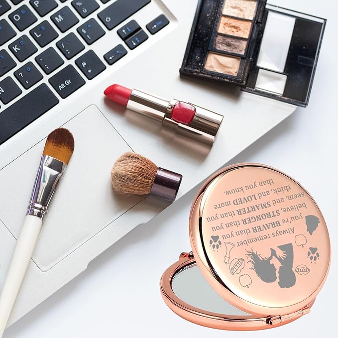 MYOSPARK Twilight Movie Compact Makeup Mirror Edward and Bella Fans Gift Vampire Fans Gift Movie Inspired Gift Fandom Gift (Twilight AMirror)-Velvo Beauty