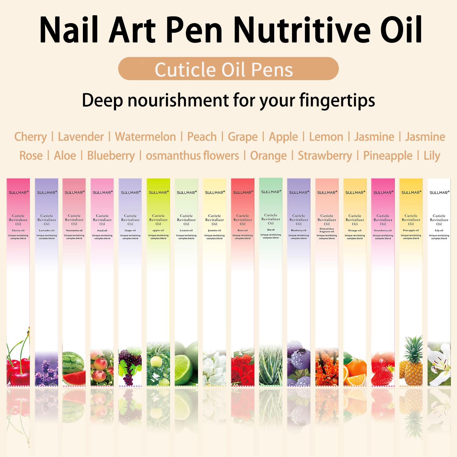 12pcs Cuticle Oil Pen Sweet Almond Nail Growth Serum and Repair Treatment Hydrating Oil for Dry Cuticles and Skin Cuticle Buddy Revitalize Nails with Radiant Cosmetics' Nail Growth Oil-Velvo Beauty