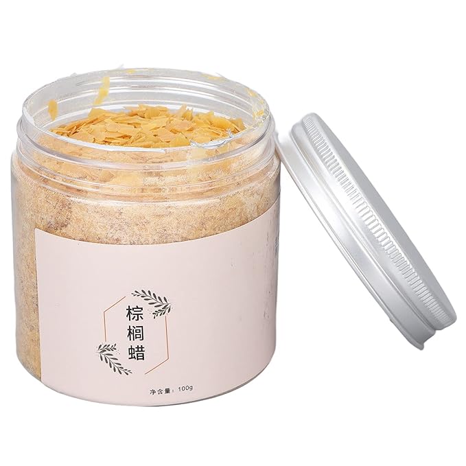 100g Palm Wax Pellets, Carnauba Wax for Lip Balm, Cosmetics DIY Carnauba Wax Material Accessory Lip Balm Making Supplies for Lipstick Lip Balm Making Increase the Melting Point of Lipstick-Velvo Beauty