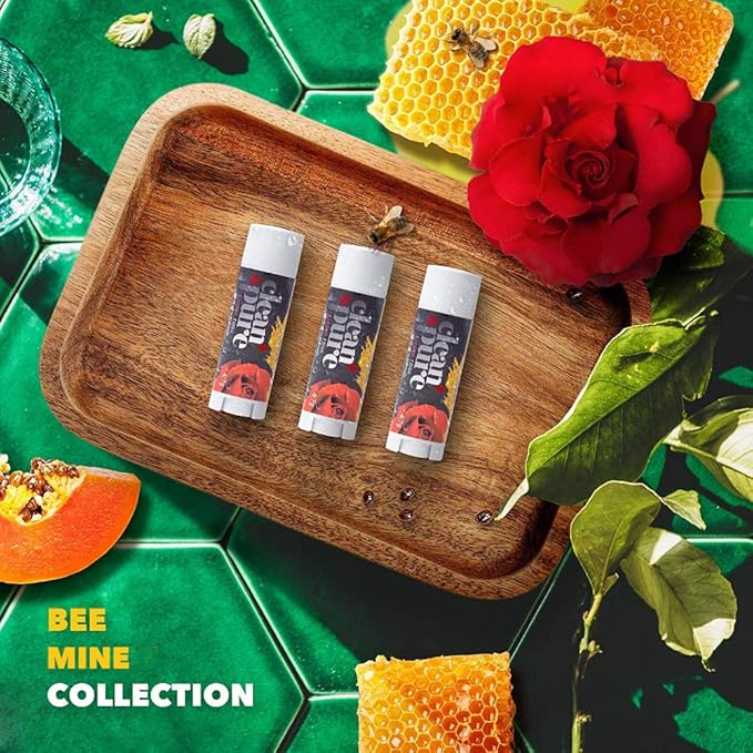Bee Mine Lip Balm 3-Pack | Lip Care Set With 100% All Natural Beeswax | Vitamin E Oil | Flavored Lip Balm for Dry, Chapped Lips | Made in Australia……-Velvo Beauty