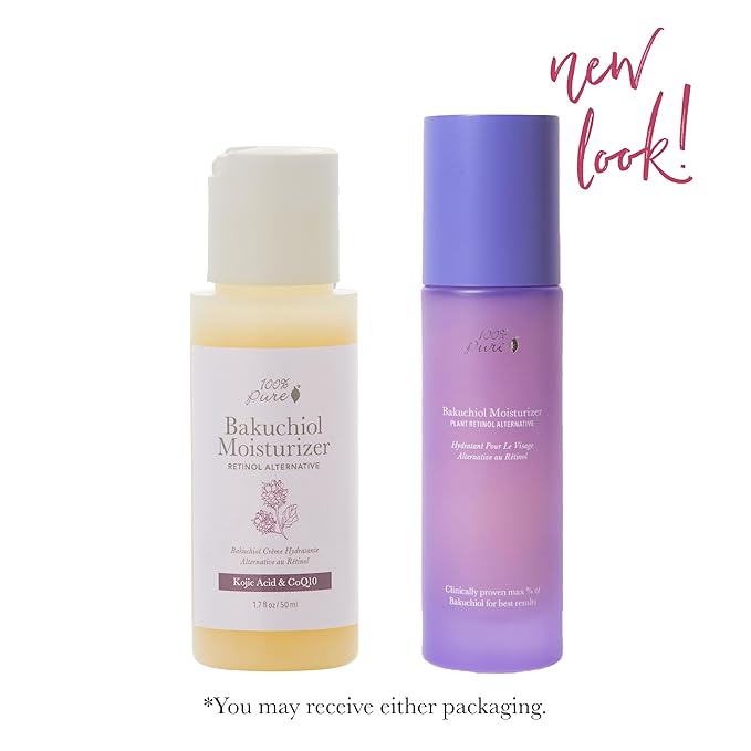 100% PURE Bakuchiol Facial Moisturizer Natural Retinol Alternative Face Cream with Anti Aging Antioxidants Hyaluronic & Kojic Acid Squalene Daily Skincare for Women & Men - 1.7 fl oz-Velvo Beauty
